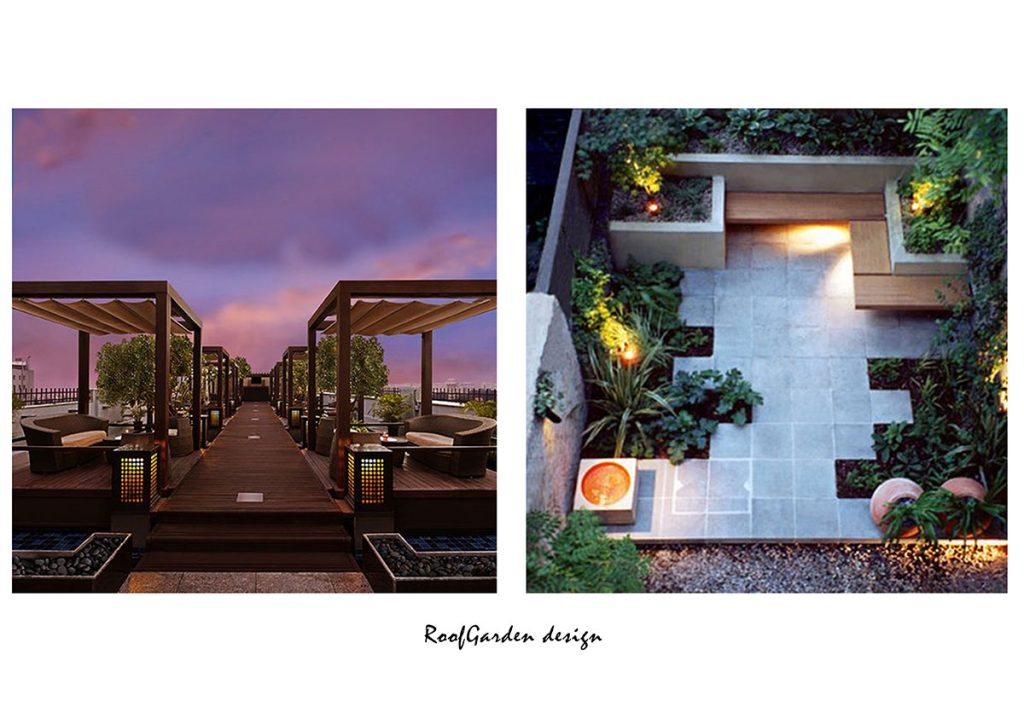 wood plast roof garden