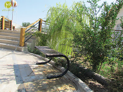 Chair and landscaping